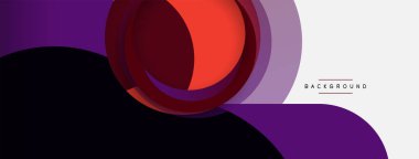 Vektör yuvarlak şekilli daireler minimum geometrik arkaplan. Duvar kağıdı afişi veya iniş sayfası için vektör illüstrasyonu