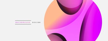 Yaratıcı geometrik duvar kağıdı. Asgari soyut arkaplan. Duvar kağıdı arkaplanı veya iniş sayfası için daire ve dalga kompozisyon vektör çizimi