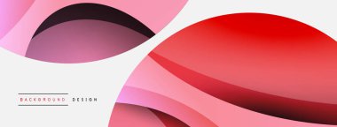 Yaratıcı geometrik duvar kağıdı. Asgari soyut arkaplan. Duvar kağıdı arkaplanı veya iniş sayfası için daire ve dalga kompozisyon vektör çizimi