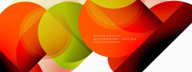 Yuvarlak üçgen çizgileri ve daireleri şekillendirir. Duvar kağıdı afişi arkaplanı veya iniş sayfası için Geometrik vektör çizimi