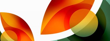 Yaratıcı geometrik duvar kağıdı. Asgari soyut arkaplan. Duvar kağıdı arkaplanı veya iniş sayfası için daire dalga ve yuvarlak şekiller kompozisyon vektör çizimi