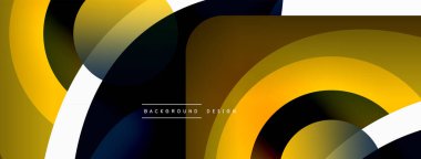 Yaratıcı geometrik duvar kağıdı. Asgari soyut arkaplan. Duvar kağıdı arkaplanı veya iniş sayfası için daire dalga ve yuvarlak şekiller kompozisyon vektör çizimi