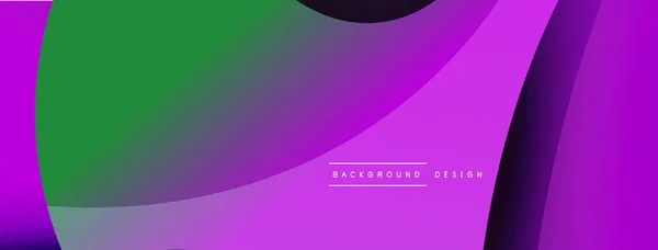 Tvůrčí geometrické tapety. Minimální abstraktní pozadí. Circle and wave composition vector illustration for wallpaper banner background or landing page — Stockový vektor