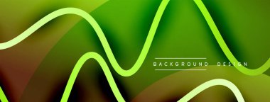 Gölge efektli dalga çizgisi olan soyut gradyan arkaplan. Geometrik bileşim. 3B gölge efektleri ve sıvı eğimleri