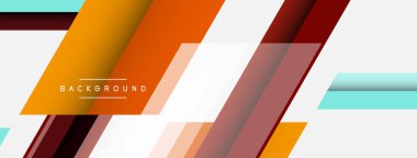 Vektör arkaplanı. Gölge efektli soyut örtüşen renk çizgileri tasarımı. Duvar kağıdı afişi için resim arkaplanı veya iniş sayfası