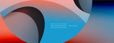 Yaratıcı geometrik duvar kağıdı. Asgari soyut arkaplan. Duvar kağıdı arkaplanı veya iniş sayfası için daire ve dalga kompozisyon vektör çizimi