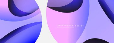 Yaratıcı geometrik duvar kağıdı. Asgari soyut arkaplan. Duvar kağıdı arkaplanı veya iniş sayfası için daire ve dalga kompozisyon vektör çizimi