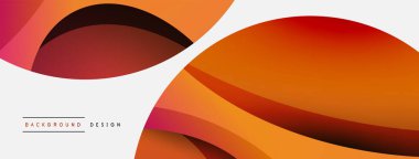 Yaratıcı geometrik duvar kağıdı. Asgari soyut arkaplan. Duvar kağıdı arkaplanı veya iniş sayfası için daire ve dalga kompozisyon vektör çizimi