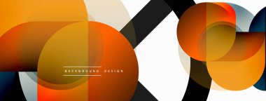 Yaratıcı geometrik duvar kağıdı. Asgari çember üçgen ve kare çizgi soyut arkaplan. Duvar kağıdı afişi veya iniş sayfası için vektör illüstrasyonu