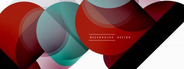 Yuvarlak üçgen çizgileri ve daireleri şekillendirir. Duvar kağıdı afişi arkaplanı veya iniş sayfası için Geometrik vektör çizimi