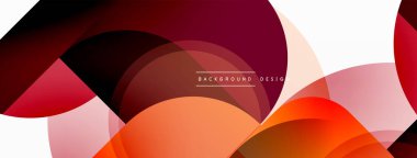 Yuvarlak üçgen çizgileri ve daireleri şekillendirir. Duvar kağıdı afişi arkaplanı veya iniş sayfası için Geometrik vektör çizimi