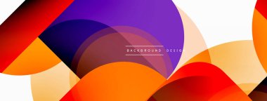 Yuvarlak üçgen çizgileri ve daireleri şekillendirir. Duvar kağıdı afişi arkaplanı veya iniş sayfası için Geometrik vektör çizimi