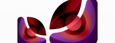 Renkli geometrik şekilli soyut arkaplan. Yuvarlak şekilli, daire ve çizgilerle çok güzel bir arka plan. Geometrik tasarım. Vektör illüstrasyonu