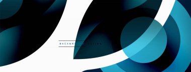 Yaratıcı geometrik duvar kağıdı. Asgari soyut arkaplan. Duvar kağıdı arkaplanı veya iniş sayfası için daire dalga ve yuvarlak şekiller kompozisyon vektör çizimi