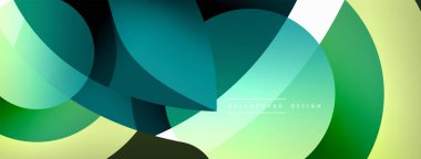 Renkli geometrik şekilli soyut arkaplan. Yuvarlak şekilli, daire ve çizgilerle çok güzel bir arka plan. Geometrik tasarım. Vektör illüstrasyonu