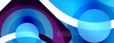 Renkli geometrik şekilli soyut arkaplan. Yuvarlak şekilli, daire ve çizgilerle çok güzel bir arka plan. Geometrik tasarım. Vektör illüstrasyonu