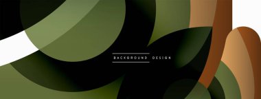 Renkli geometrik şekilli soyut arkaplan. Yuvarlak şekilli, daire ve çizgilerle çok güzel bir arka plan. Geometrik tasarım. Vektör illüstrasyonu