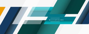 Vektör arkaplanı. Gölge efektli soyut örtüşen renk çizgileri tasarımı. Duvar kağıdı afişi için resim arkaplanı veya iniş sayfası