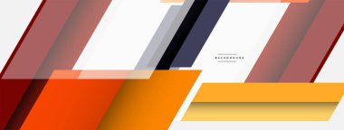 Vektör arkaplanı. Gölge efektli soyut örtüşen renk çizgileri tasarımı. Duvar kağıdı afişi için resim arkaplanı veya iniş sayfası