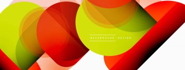 Yuvarlak üçgen çizgileri ve daireleri şekillendirir. Duvar kağıdı afişi arkaplanı veya iniş sayfası için Geometrik vektör çizimi