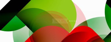 Yuvarlak üçgen çizgileri ve daireleri şekillendirir. Duvar kağıdı afişi arkaplanı veya iniş sayfası için Geometrik vektör çizimi