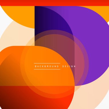 Yaratıcı geometrik duvar kağıdı. Asgari çember üçgen ve kare çizgi soyut arkaplan. Duvar kağıdı afişi veya iniş sayfası için vektör illüstrasyonu