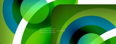 Yaratıcı geometrik duvar kağıdı. Asgari soyut arkaplan. Duvar kağıdı arkaplanı veya iniş sayfası için daire dalga ve yuvarlak şekiller kompozisyon vektör çizimi