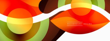 Yaratıcı geometrik duvar kağıdı. Asgari soyut arkaplan. Duvar kağıdı arkaplanı veya iniş sayfası için daire dalga ve yuvarlak şekiller kompozisyon vektör çizimi