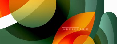 Yaratıcı geometrik duvar kağıdı. Asgari soyut arkaplan. Duvar kağıdı arkaplanı veya iniş sayfası için daire dalga ve yuvarlak şekiller kompozisyon vektör çizimi