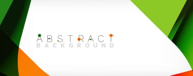 Asgari soyut arkaplan - beyaz üzerine gölge çizgileri ile örtüşen renk şekilleri. Duvar Kağıdı, Sancak, Arkaplan, İniş Sayfası için Vektör İllüstrasyonu