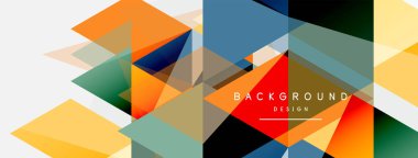 Mozaik üçgenler geometrik arkaplan. Tekno veya iş konsepti, duvar kağıdı, afiş, arkaplan, iniş sayfası deseni