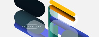 Soyut arkaplan. Yuvarlak şekiller, gri arkaplanda çizgiler. Duvar kağıdı afişi veya iniş sayfası için vektör illüstrasyonu