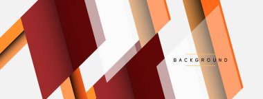 Vektör arkaplanı. Gölge efektli soyut örtüşen renk çizgileri tasarımı. Duvar kağıdı afişi için resim arkaplanı veya iniş sayfası