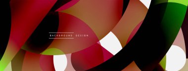 Soyut arkaplanı çember içine al. Duvar kağıdı afişi arkaplan kartı veya iniş sayfası için vektör illüstrasyonu