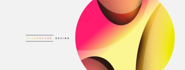 Yaratıcı geometrik duvar kağıdı. Asgari soyut arkaplan. Duvar kağıdı arkaplanı veya iniş sayfası için daire ve dalga kompozisyon vektör çizimi