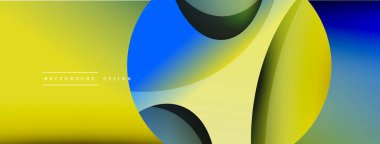 Yaratıcı geometrik duvar kağıdı. Asgari soyut arkaplan. Duvar kağıdı arkaplanı veya iniş sayfası için daire ve dalga kompozisyon vektör çizimi