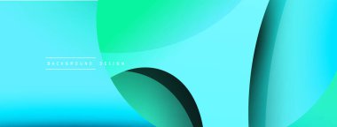 Yaratıcı geometrik duvar kağıdı. Asgari soyut arkaplan. Duvar kağıdı arkaplanı veya iniş sayfası için daire ve dalga kompozisyon vektör çizimi