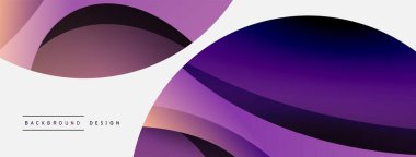 Yaratıcı geometrik duvar kağıdı. Asgari soyut arkaplan. Duvar kağıdı arkaplanı veya iniş sayfası için daire ve dalga kompozisyon vektör çizimi