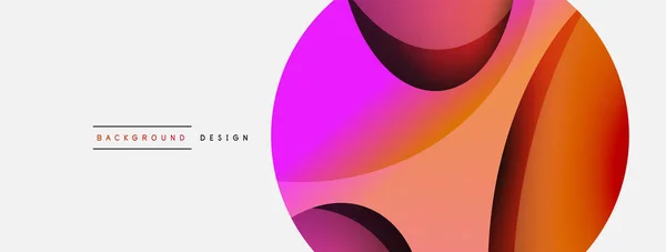 Creative geometric wallpaper. Minimal abstract background. Circle and wave composition vector illustration for wallpaper banner background or landing page — Stock Vector
