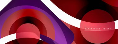 Yaratıcı geometrik duvar kağıdı. Asgari soyut arkaplan. Duvar kağıdı arkaplanı veya iniş sayfası için daire dalga ve yuvarlak şekiller kompozisyon vektör çizimi