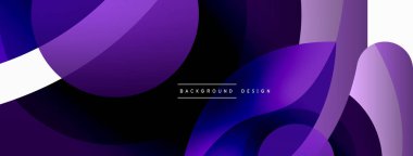 Renkli geometrik şekilli soyut arkaplan. Yuvarlak şekilli, daire ve çizgilerle çok güzel bir arka plan. Geometrik tasarım. Vektör illüstrasyonu