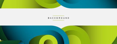 Soyut arkaplan. Minimum geometrik daireler ve koyu gölgeli yuvarlak şekiller. Duvar kağıdı afişi veya arkaplan için moda teknoloji iş şablonu