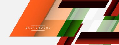 Vektör arkaplanı. Gölge efektli soyut örtüşen renk çizgileri tasarımı. Duvar kağıdı afişi için resim arkaplanı veya iniş sayfası