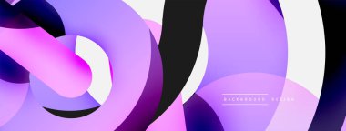 Soyut arkaplanı çember içine al. Duvar kağıdı afişi arkaplan kartı veya iniş sayfası için vektör illüstrasyonu