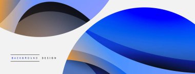 Yaratıcı geometrik duvar kağıdı. Asgari soyut arkaplan. Duvar kağıdı arkaplanı veya iniş sayfası için daire ve dalga kompozisyon vektör çizimi