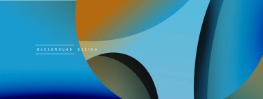 Yaratıcı geometrik duvar kağıdı. Asgari soyut arkaplan. Duvar kağıdı arkaplanı veya iniş sayfası için daire ve dalga kompozisyon vektör çizimi