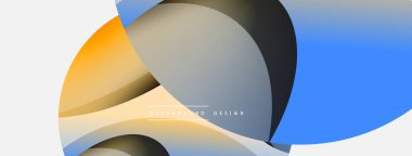 Yaratıcı geometrik duvar kağıdı. Asgari soyut arkaplan. Duvar kağıdı arkaplanı veya iniş sayfası için daire ve dalga kompozisyon vektör çizimi