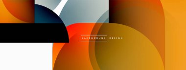 Yaratıcı geometrik duvar kağıdı. Asgari çember üçgen ve kare çizgi soyut arkaplan. Duvar kağıdı afişi veya iniş sayfası için vektör illüstrasyonu