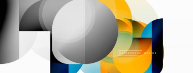 Yaratıcı geometrik duvar kağıdı. Asgari çember üçgen ve kare çizgi soyut arkaplan. Duvar kağıdı afişi veya iniş sayfası için vektör illüstrasyonu