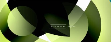 Yaratıcı geometrik duvar kağıdı. Asgari soyut arkaplan. Duvar kağıdı arkaplanı veya iniş sayfası için daire dalga ve yuvarlak şekiller kompozisyon vektör çizimi